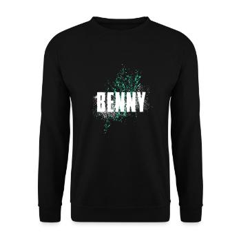 Benny - Unisex Pullover - Schwarz - Vorne - Alina (178cm) & Michal (187cm)