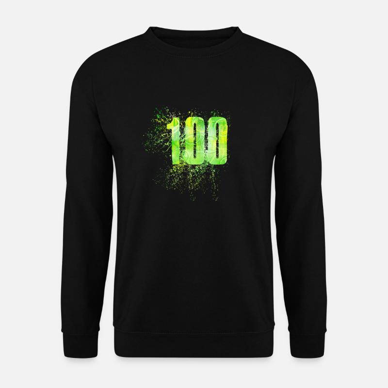 100 Zahl - Unisex Pullover - Schwarz