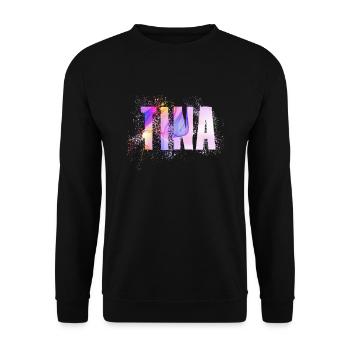 Tina - Unisex Pullover - Schwarz - Vorne - Alina (178cm) & Michal (187cm)