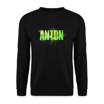 Anton - Sweat-shirt Unisexe - noir - Devant - Alina (178cm) & Michal (187cm)