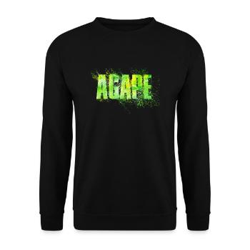 Agape - Unisex Pullover - Schwarz - Vorne - Alina (178cm) & Michal (187cm)