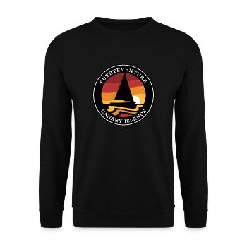 FUERTEVENTURA Canary Islands - Unisex Sweatshirt - black - Front - Alina (178cm) & Michal (187cm)
