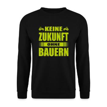 Bauernprotest Landwirt Demo Bauerndemo Treckerdemo - Unisex Pullover - Schwarz - Vorne - Alina (178cm) & Michal (187cm)
