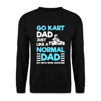Go-kart kart racing race - Unisex Sweatshirt - black - Front - Alina (178cm) & Michal (187cm)