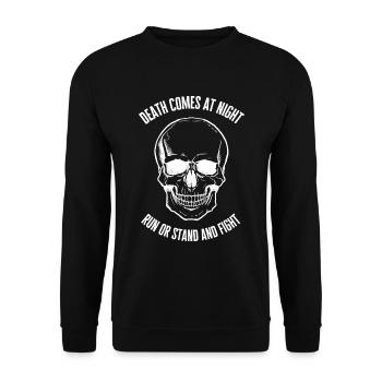 metal gothic hand death night saying gift skull - Unisex Sweatshirt - black - Front - Alina (178cm) & Michal (187cm)