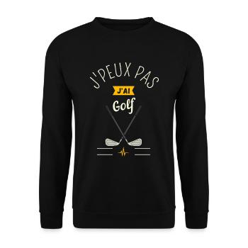 J'Peux Pas J'Ai Golf - Sweat-shirt Unisexe - noir - Devant - Alina (178cm) & Michal (187cm)