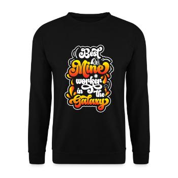 Kohle Spitzhacke Grube - Unisex Pullover - Schwarz - Vorne - Alina (178cm) & Michal (187cm)