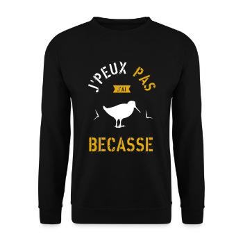 J Peux Pas J Ai Bécasse - Sweat-shirt Unisexe - noir - Devant - Alina (178cm) & Michal (187cm)