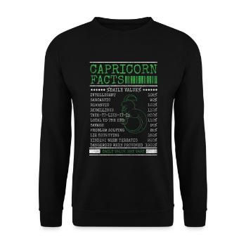 Steinbock Geburtstag - Unisex Pullover - Schwarz - Vorne - Alina (178cm) & Michal (187cm)
