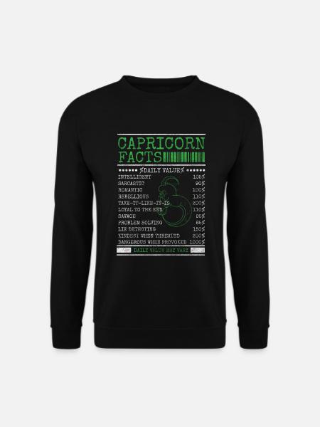 Steinbock Geburtstag - Unisex Pullover - Schwarz