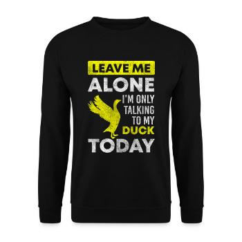 Duck Nature - Unisex Sweatshirt - black - Front - Alina (178cm) & Michal (187cm)