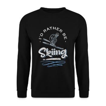 Snowboarding Mountain Hobby - Unisex Sweatshirt - black - Front - Alina (178cm) & Michal (187cm)