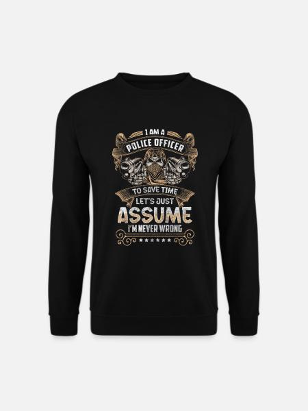 Police Law Uniform Handcuffs - Unisex Sweatshirt - black