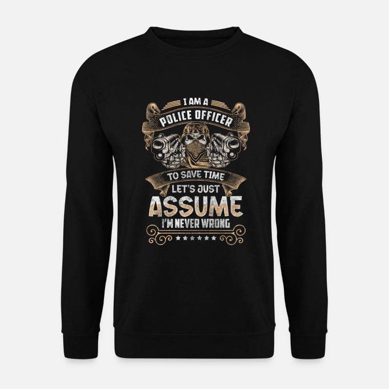 Police Law Uniform Handcuffs - Unisex Sweatshirt - black