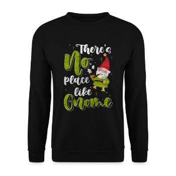 Wichtel Figur Weihnachten - Unisex Pullover - Schwarz - Vorne - Alina (178cm) & Michal (187cm)