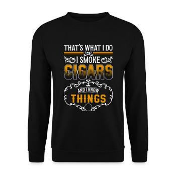 Tobacco Cigar Cant Drug - Unisex Sweatshirt - black - Front - Alina (178cm) & Michal (187cm)