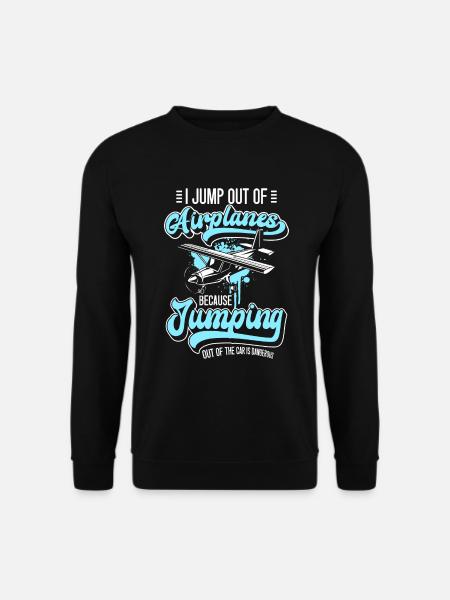 Skydiver Adrenaline Flying Base Jump - Unisex Sweatshirt - black