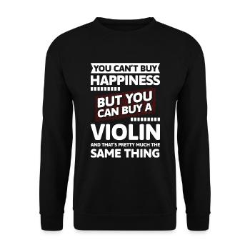 Violin player performance - Unisex Sweatshirt - black - Front - Alina (178cm) & Michal (187cm)