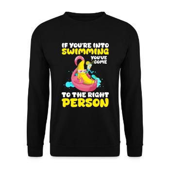 Vacances à la piscine Rafraîchir les amis - Sweat-shirt Unisexe - noir - Devant - Alina (178cm) & Michal (187cm)