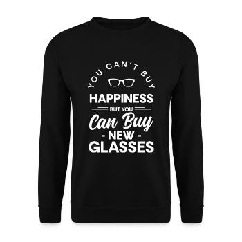 Spectacle Wearer Accessory Ophthalmologist Optics - Unisex Sweatshirt - black - Front - Alina (178cm) & Michal (187cm)