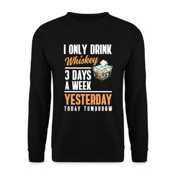 Whisky buvant des hommes délicieux - Sweat-shirt Unisexe - noir - Devant - Alina (178cm) & Michal (187cm)