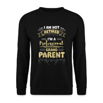 Granny Parents Love Pregnant - Unisex Sweatshirt - black - Front - Alina (178cm) & Michal (187cm)