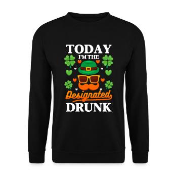 Ireland Shamrock Travel Beer - Unisex Sweatshirt - black - Front - Alina (178cm) & Michal (187cm)