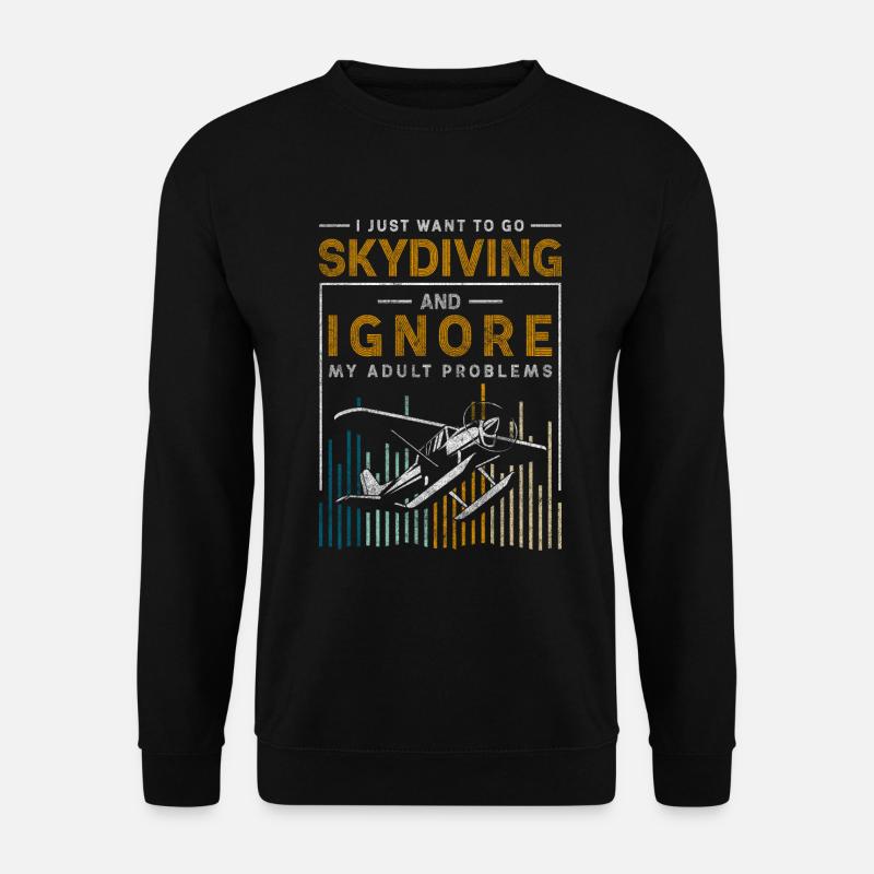 Skydiving passion freefall - Unisex Sweatshirt - black