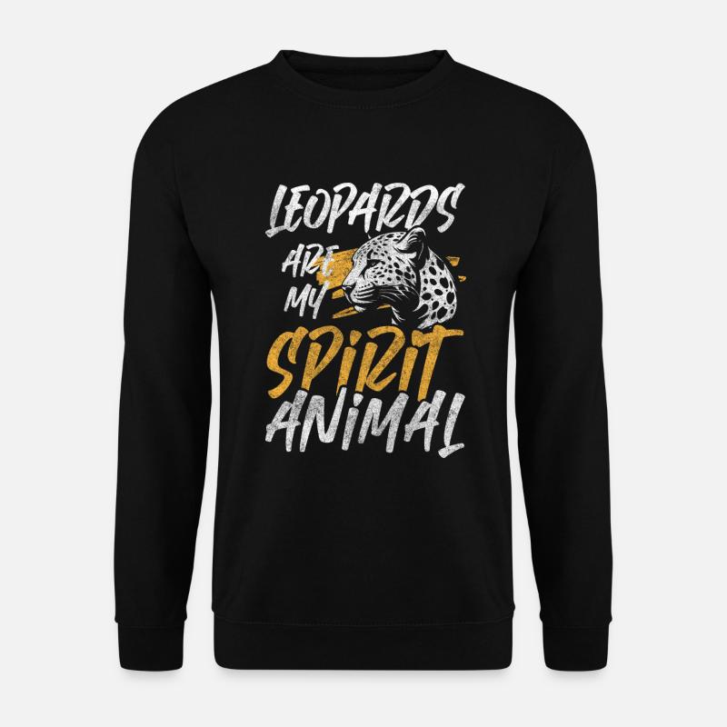 Leopard Hunter Cat Nature - Unisex Sweatshirt - black