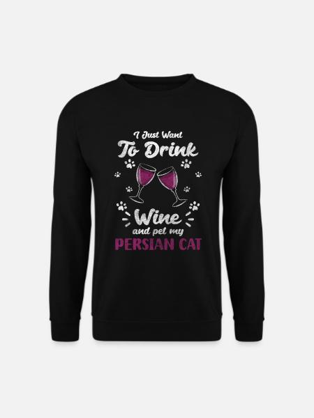 Persian Longhair Cat - Unisex Sweatshirt - black