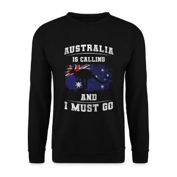 Outback Trip Animal Kookaburra - Unisex Sweatshirt - black - Front - Alina (178cm) & Michal (187cm)