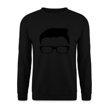 hipster - Unisex Sweatshirt - black - Front - Alina (178cm) & Michal (187cm)