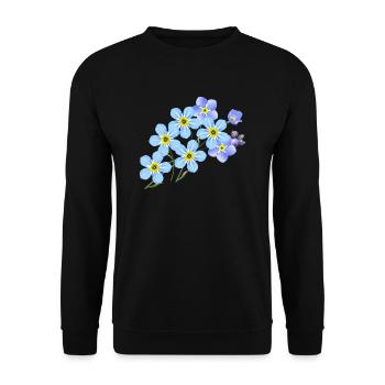 flowers flowers garden garden plants plants - Unisex Sweatshirt - black - Front - Alina (178cm) & Michal (187cm)