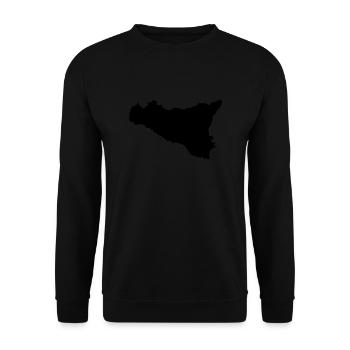 carte sicilienne - Sweat-shirt Unisexe - noir - Devant - Alina (178cm) & Michal (187cm)