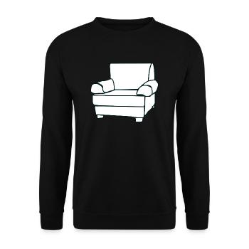 sofa couch chair table chair table lamp lamp lamp benc - Unisex Sweatshirt - black - Front - Alina (178cm) & Michal (187cm)