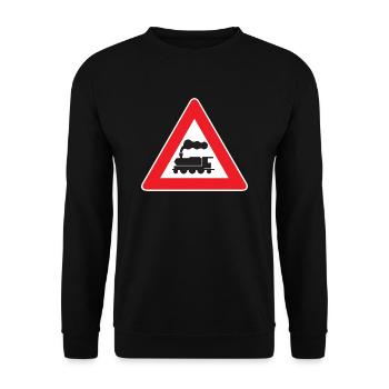 Train Attention - Unisex Sweatshirt - black - Front - Alina (178cm) & Michal (187cm)