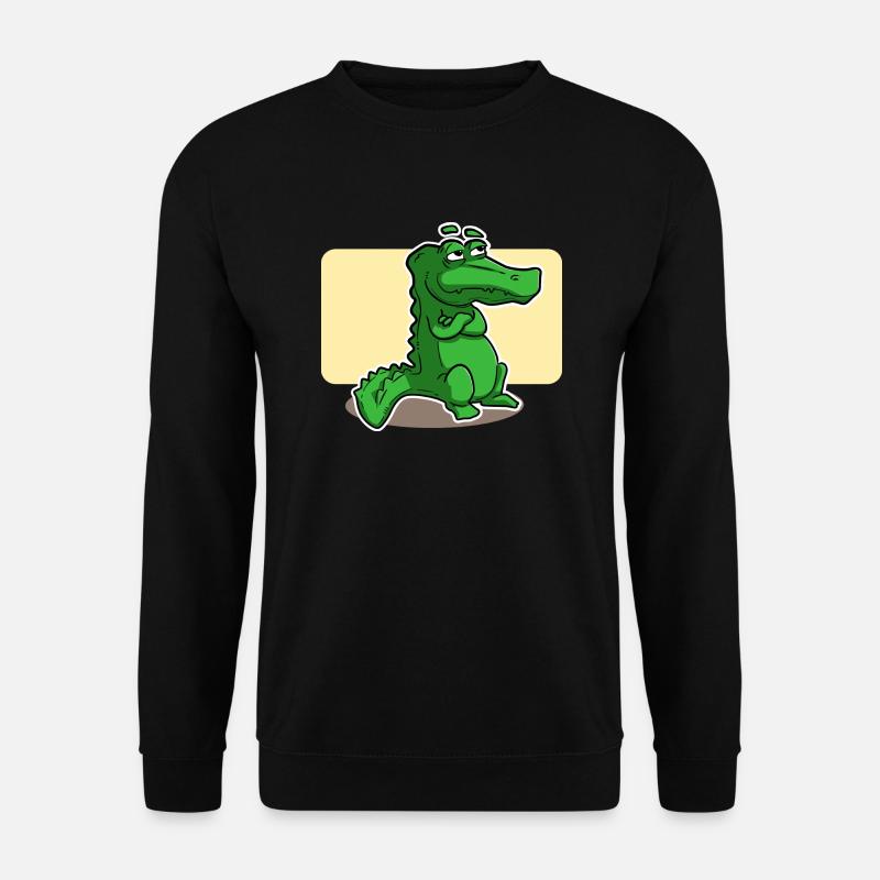cute crocodile - Unisex Sweatshirt - black
