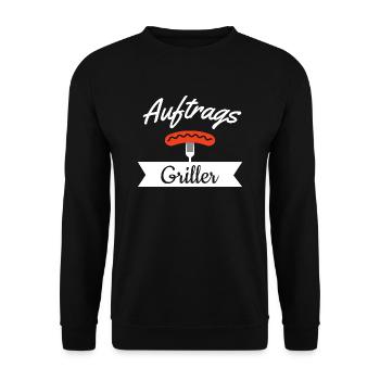 Auftrags Griller - Unisex Pullover - Schwarz - Vorne - Alina (178cm) & Michal (187cm)