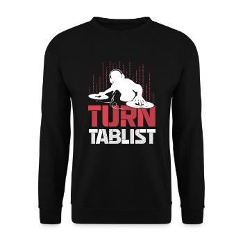 Turntablist Dj Mix Vinyl Scratch Music - Unisex Sweatshirt - black - Front - Alina (178cm) & Michal (187cm)