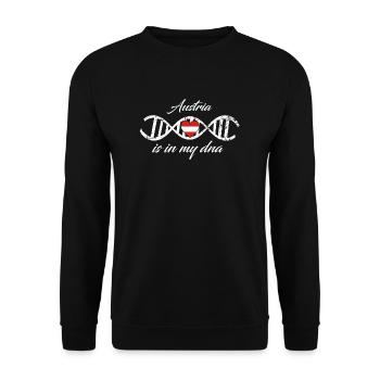 love my dna dns land country Austria - Unisex Pullover - Schwarz - Vorne - Alina (178cm) & Michal (187cm)