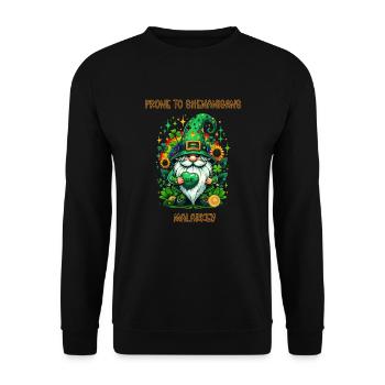 Anfällig für Schabernack und Malarkey - Unisex Pullover - Schwarz - Vorne - Alina (178cm) & Michal (187cm)