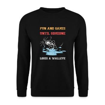 Amusement et jeux jusqu’à ce que quelqu’un perde un doré - Sweat-shirt Unisexe - noir - Devant - Alina (178cm) & Michal (187cm)