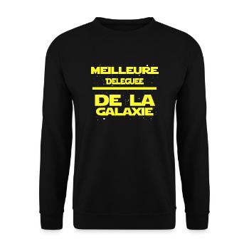 Deleguee - Sweat-shirt Unisexe - noir - Devant - Alina (178cm) & Michal (187cm)