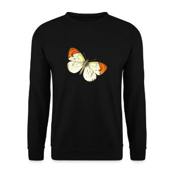 butterfly - Unisex Sweatshirt - black - Front - Alina (178cm) & Michal (187cm)