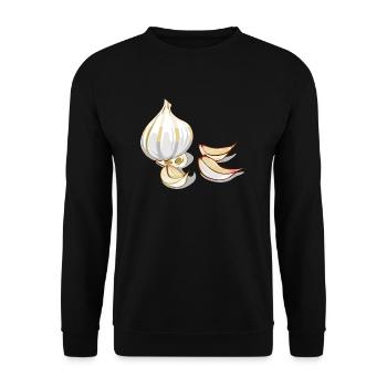 knoblauch garlic veggie gemuese vegetables5 - Unisex Pullover - Schwarz - Vorne - Alina (178cm) & Michal (187cm)