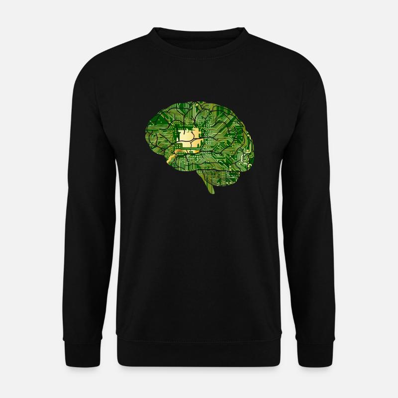 Gehirn,Schaltkreis,elektronik - Unisex Pullover - Schwarz