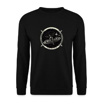 LOGO QWAZAR 2 - Unisex Sweatshirt - black - Front - Alina (178cm) & Michal (187cm)