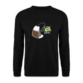 It's a tee shirt - gift - Unisex Sweatshirt - black - Front - Alina (178cm) & Michal (187cm)