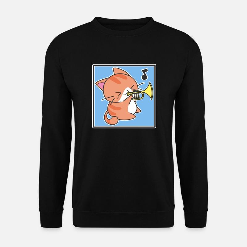 Trompeter Katze - Unisex Pullover - Schwarz