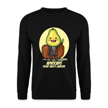 Drôle D’avocat Advocado Avocat - Sweat-shirt Unisexe - noir - Devant - Alina (178cm) & Michal (187cm)